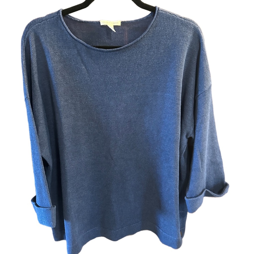 Eileen Fisher Navy Knit Top